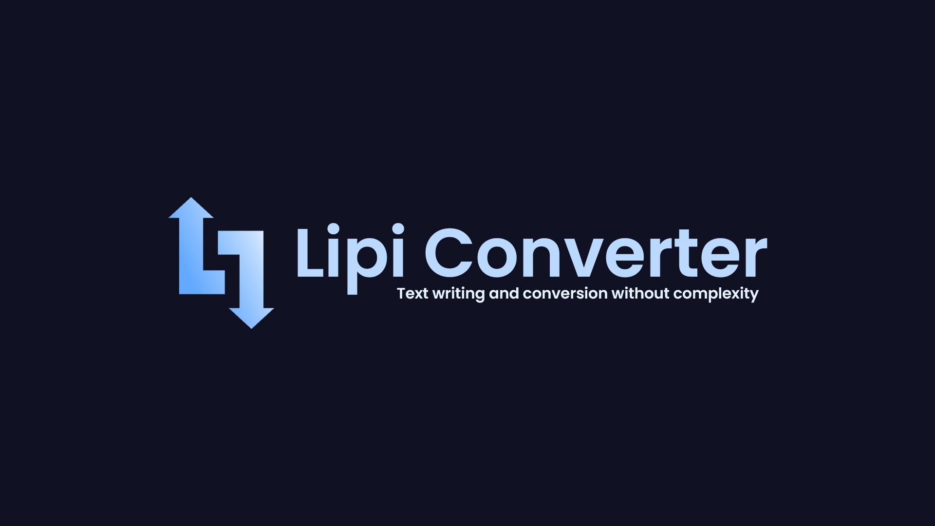 Lipi Converter logo with the tagline Text writing and conversion without complexity
